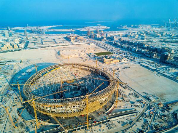 The main structure of the Qatar World Cup main stadium is completed